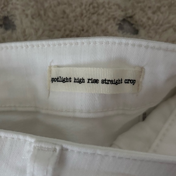 Jessica Simpson High Rise Straight Leg Ankle Cutoff Frayed Jeans  29 White - Picture 7 of 11